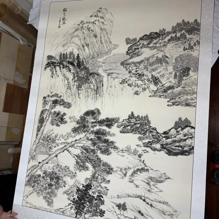 松下观瀑